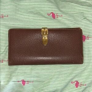 Brown Leather Clutch Wallet